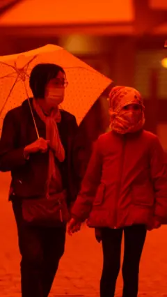 Crveno nebo iznad grčkog ostrva Krit 