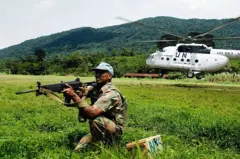 Un soldat sud-africain de la mission Onusienne en RDC