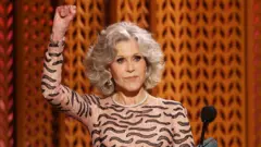 Jane Fonda durante su discurso en los SAG Awards 