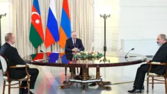 putin, pashinyan ve aliyeev
