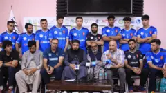 نشست خبری مسئولان و اعضای تیم والیبال افغانستان