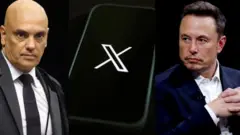 Alexandrejogos da google para jogarMoraes e Elon Musk diantejogos da google para jogarcelular com símbolo do X na tela