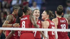 Türkiye voleybol takımı Letonya karşısında