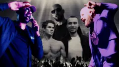 Montagem mostra vários homens