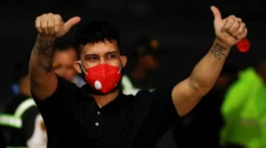 Um dos migrantes que chegaram à Venezuela vindos de El Salvador.