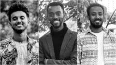 ከግራ ወደ ቀኝ፡ ፍሬዘር አብረሃ፣ ዳንኤል ዋጁ እና ቢኒያም በዕውቀቱ