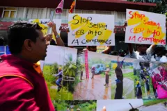 Protest against selling CEB