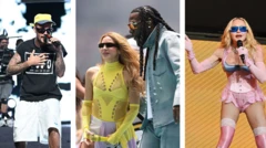 Justin Bieber, Shakira, Burna Boy and Madonna