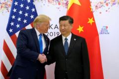 Hình ảnh Tổng thống Mỹ Donald Trump bắt tay Chủ tịch Trung Quốc Tập Cận Bình