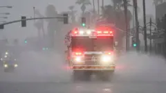 पाम स्प्रिङ्गमा आँधीविरुद्ध तयारी