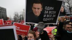 2021年にナワリヌイ氏を支持する抗議活動