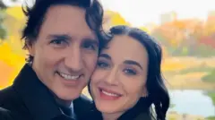 Ifoto igaragaza Justin Trudeau na Katy Perry