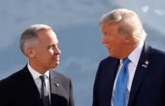 دونالد ترامپ، رئیس جمهور آمریکا و مارک کارنی،‌ نخست وزیر کانادا