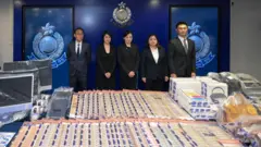 ဟောင်ကောင်ရဲတပ်ဖွဲ့ ဖမ်းဆီးမိတဲ့ပစ္စည်းတွေ