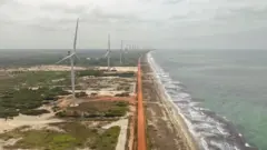 මන්නාරම සුළං විදුලි බල ව්‍යාපෘතියක ටර්බයින යන්ත්‍ර