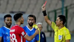 Chinese referee Ma Ning during the AFC Champions League Group D football match between Iran's Nassaji Mazandaran and Saudi Arabia's Al-Hilal at the Azadi Stadium in Tehran on October 3, 2023. 