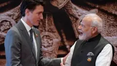 የካናዳው ጠቅላይ ሚንስትር ጀስቲን ትሩዶ ከሕንዱ አቻቸው ናሬንድራ ሞዲ