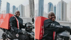 'Na just $300 follow me enta UAE' - UAE first female delivery rider share her tori