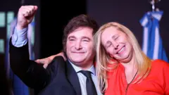 Javier Milei y su hermana Karina.