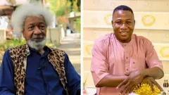 Collage of Prof Wole Soyinka and Sunday Igboho