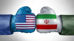 عَلما الولايات المتحدة وإيران.