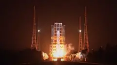 Launch of Long March rocket