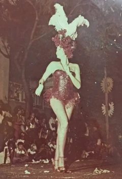 Waldirene no Carnaval, na década de 1970; ela passou toda a infância dormindo em um quarto separado dos irmãos e irmãs