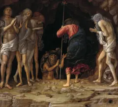 Obra de Andrea Mantegna retrata a descida de Jesus ao inferno, trabalho feito no século 15