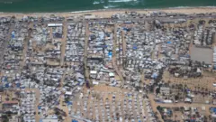 Imagen aérea de Gaza tomada el 6 de agosto de 2025