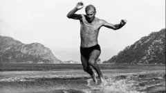 Prince Philip in the sea