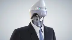 सुट लगाएको एक रोबट