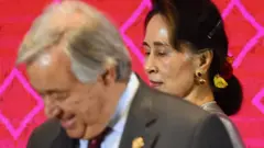 အာဆီယံအစည်းအဝေးမှာ တွေ့ရတဲ့ ဒေါ်အောင်ဆန်းစုကြည်နဲ့ ကုလအတွင်းရေးမှူးချုပ် အန်တိုနီယို ဂူတားရက်စ်