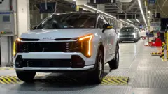 Автомобіль Kia, що сходить з конвеєра на заводі компанії в Жиліні, Словаччина