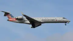 在空中航行的一架客機