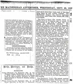 ข่าวหนังสือพิมพ์เกี่ยวกับการเสด็จมาประทับที่ทับโลว์คอร์ทของรัชกาลที่ 5