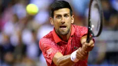 نوفاك ديوكوفيتش أثناء مباراة