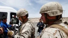 Control militar de migraci'on en Colchane, Chile