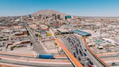 Una vista aérea de El Paso, Texas