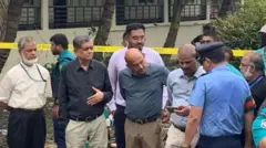 ঘটনাস্থল পরিদর্শন করতে গিয়ে অবরুদ্ধ হয়ে পড়েন আইন ও শিক্ষা উপদেষ্টা
