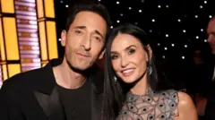 Adrien Brody y Demi Moore
