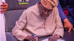 Foto of Nigeria president Bola Tinubu
