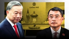 Ảnh thiết kế: ông Tô Lâm (trái) và ông Lê Minh Hưng (phải)