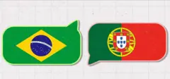 Bandeira do Brasil e de Portugal