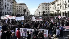 A protest in Thessaloniki