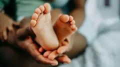 Legs of a baby
