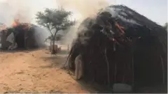Awọn abule ti agbebọn sọ ina si