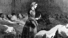 ظهرت صورة "سيدة المصباح" الشهيرة في أخبار لندن المصورة في 24 فبراير 1855