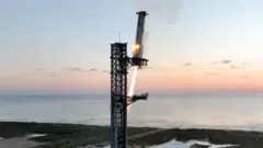 Lançamento da Starship, da SpaceX
