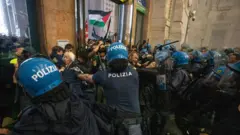 neredi u italiji, sukob policije i demonstranata u Italiji, italija još nije proznala palestinsku državu