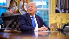 Дональд Трамп в Овальном кабинете.